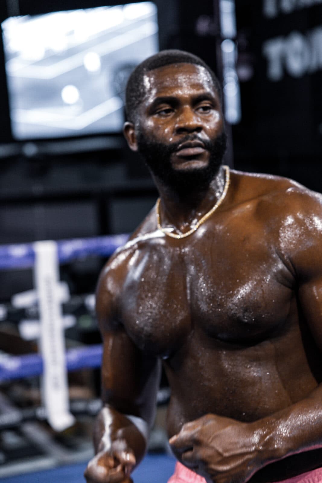 Fighter locked in before training
